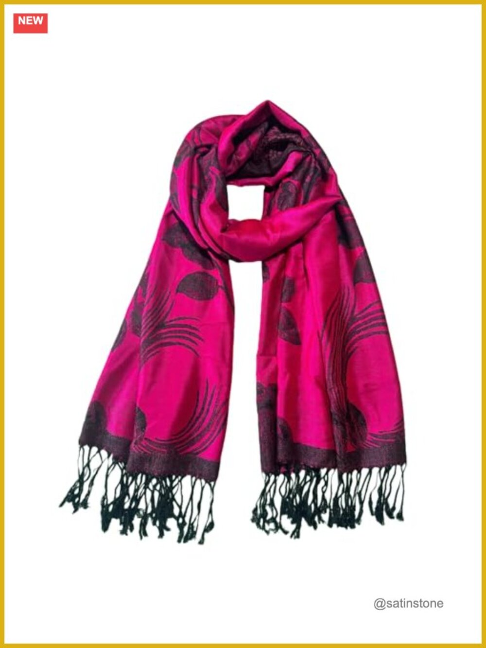 Reversible Paisley Pashmina Shawl Wrap, Jacquard Viscose Acrylic Silk Scarf,